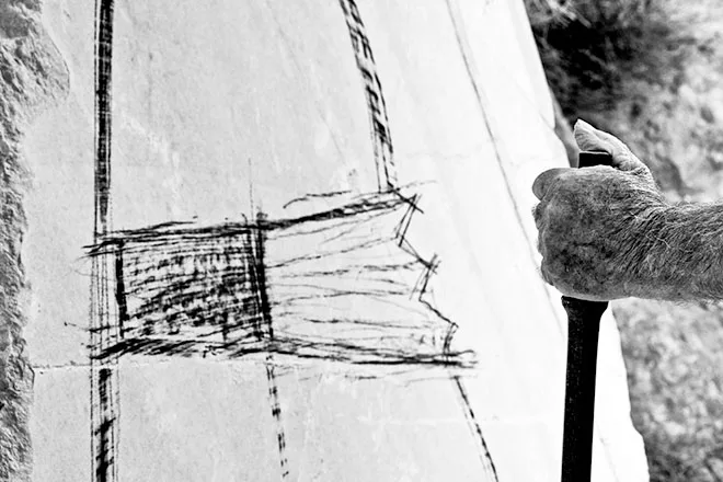 Φωτογραφίες του Necmi Aydin Sahtariadis από την επίσκεψη του γλύπτη Χρήστου Ρηγανά στο λατομείο Σανιδάδες 7